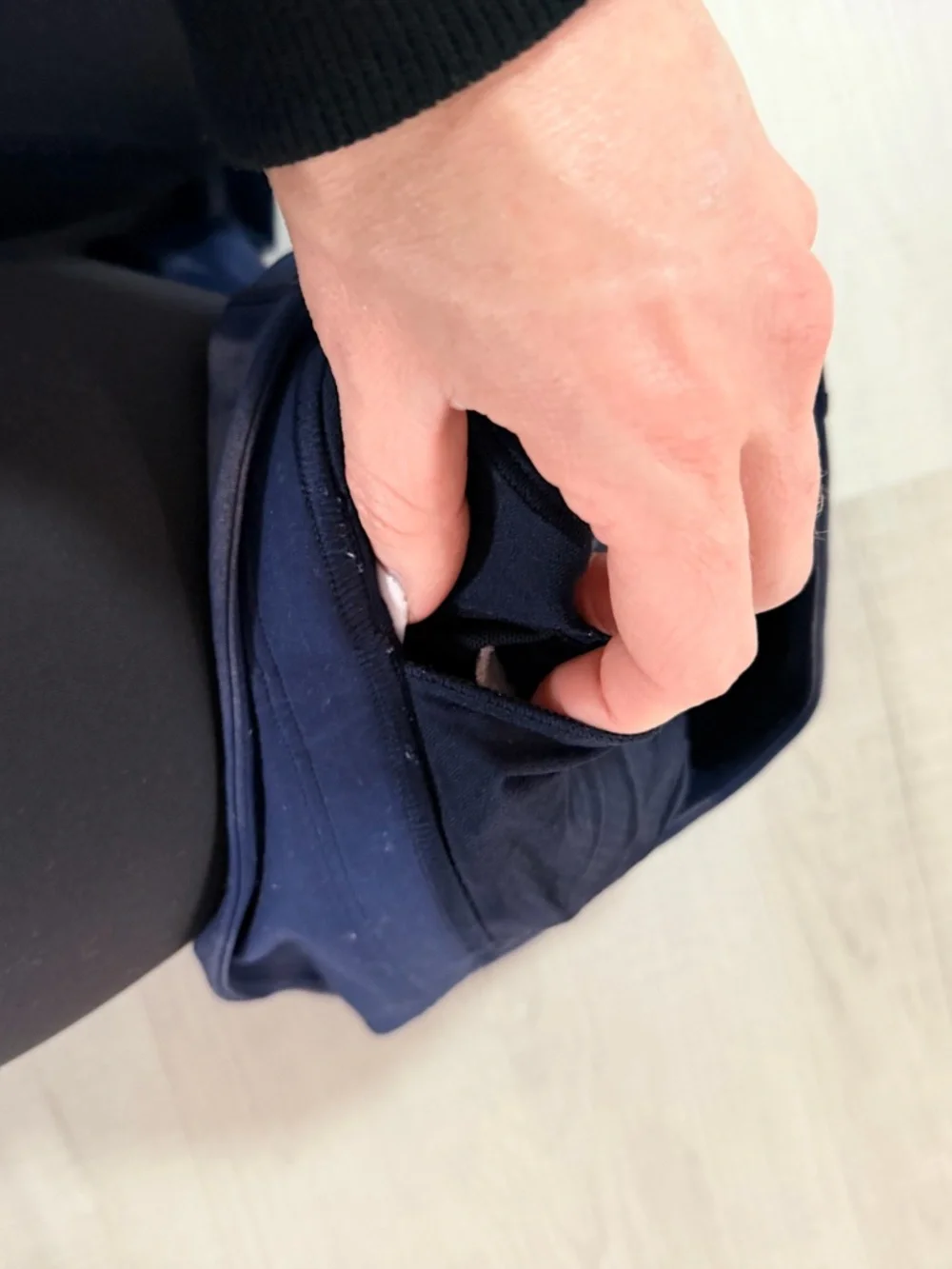 Lululemon Sun Bleached Wash True Navy Wunder Train Longline Sports Bra‎
